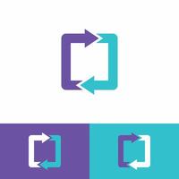 Loop Square logo Design vector