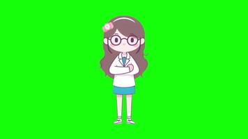 Programmer Day Character Popup Green Screen video