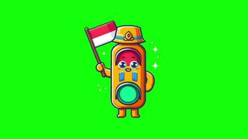 Traffic Light Day Character Popup Green Screen video