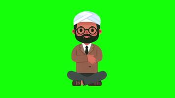 programador dia personagem Aparecer verde tela video