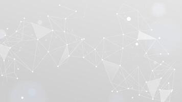 Abstract tech network connection dots and plexus lines on a white background. Digital neural technology and data science analysis background. Futuristic scientific wallpaper with mesh vector
