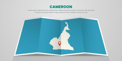 cameroon map travel with pin tag location design Illustration vector