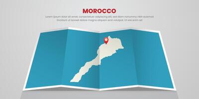morocco map travel with pin tag location design Illustration vector