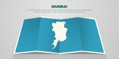 mumbai map travel with pin tag location design Illustration vector
