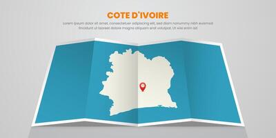 cote divoire map travel with pin tag location design Illustration vector