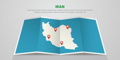 iran map travel with pin tag location design Illustration vector