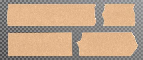 Torn paper pieces elements isolated vector
