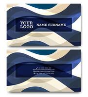 Business card design colorful fluid template. Flow colors double sided corporate card templates vector