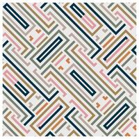 Abstract Geometric Background Seamless Print Pattern, Line Art with Multicolor Combination. vector