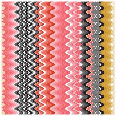 Abstract Zig Zag Line Art Print Pattern with Colorful Stripes.