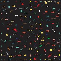 Abstract Geometric Print Pattern with Exotic Black Background, Seamless Artwork Design to Ready for Work. vector