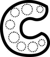 letter c coloring page vector
