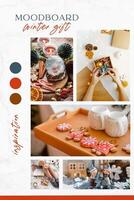 Red Aesthetic Moodboard Winter Gift template