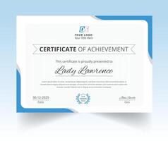 Elegant and luxurious certificate template vector