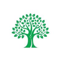 tree with leaves logo icon vector