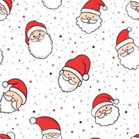 Seamless pattern with Santa Clauses. Christmas endless background for wallpapers, wrapping, nursery, textile, decoration. vector