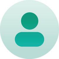 Account Rounded Circle Icon with Green Gradient Isolated on White Background vector