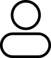 Account Rounded Black Outline Icon Isolated on White Background vector