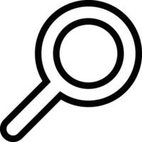 Search Zoom Black Outline Icon Isolated on White Background vector