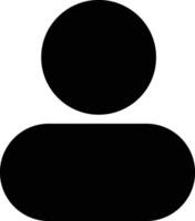 Account Rounded Black FIlled Icon Isolated on White Background vector