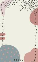 Abstract background features a simple design with organic shapes in soft colors vector