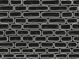 A seamless pattern of a brick wall. Drawn in a simple, cartoon style with white outlines and black fills vector