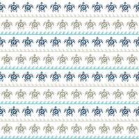 Seamless pattern with sea turtles. Marine life. Maori pattern. Stylish background. vector