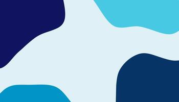 Abstract design featuring a blend of blue shapes with varying curves and sizes on a light background vector