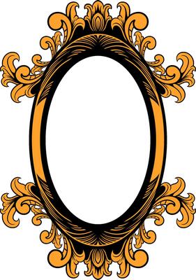 Mirror ornament frame. wedding ornament frame