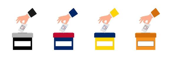 Ballot box for voting in an election. vector