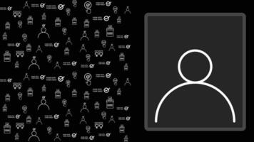 election icon make Pattern background contain vote icon for election party isolated in black vector