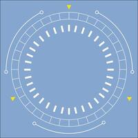 Circle infographic template for round diagram, graph, web design. blue background vector