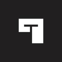 letter qt simple negative sapce logo vector