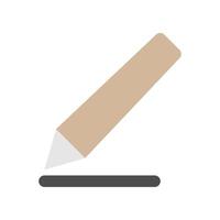 Pencil flat icons. writing tool symbols for responsive interfaces. vector