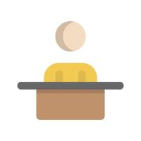 Conference table flat icons. business and office symbols for a clean interface. vector