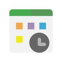 Schedule board flat icons. for a clean interface aesthetic. vector