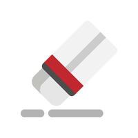 Eraser flat icons. office tool symbols for editable, writing and removing. vector