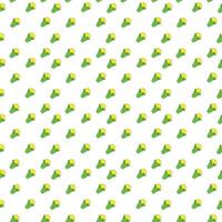 Ice cream seamless pattern background. Melted yellow ice cream with green cone wallpaper vector