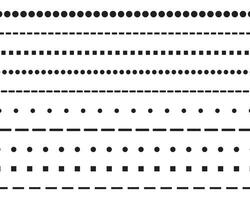 Dashed line art template vector