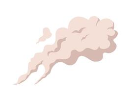 Cloud of dust, car exhaust stream, smog flow, animation of fast motion vector
