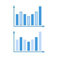 Stylized Bar Chart Data Visualization vector