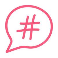 Hashtag Icon in Speech Bubble Design vector