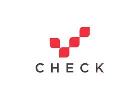 check mark TECH logo design vector