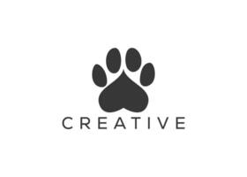 Animal Paw logo design template vector