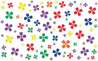 A colorful pattern of crosses on a white background vector