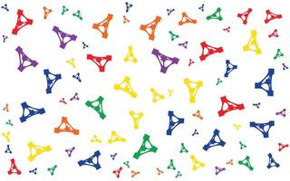 A pattern of colorful triangles on a white background vector