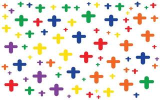A rainbow cross pattern on a white background vector