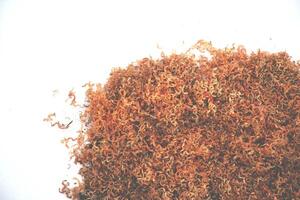 White background, pencil lead shavings from sharpening photo