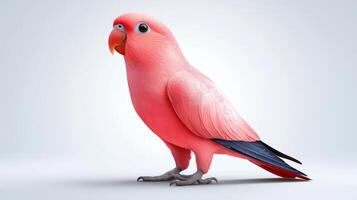 Realistic Lovebird Isolated on White Background photo