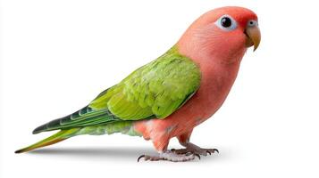 Realistic Lovebird Isolated on White Background photo